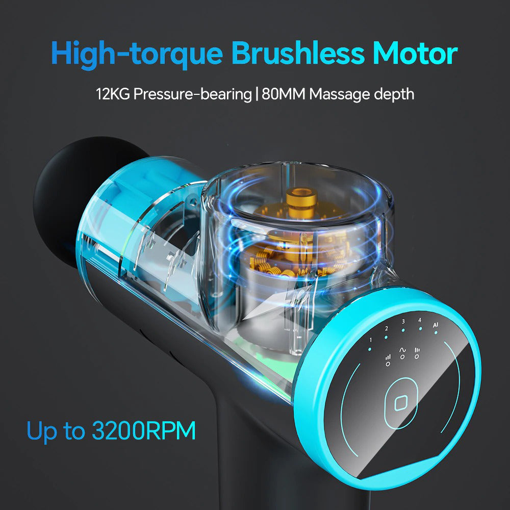 Professional Deep Relaxation Massage Gun LCD Display.