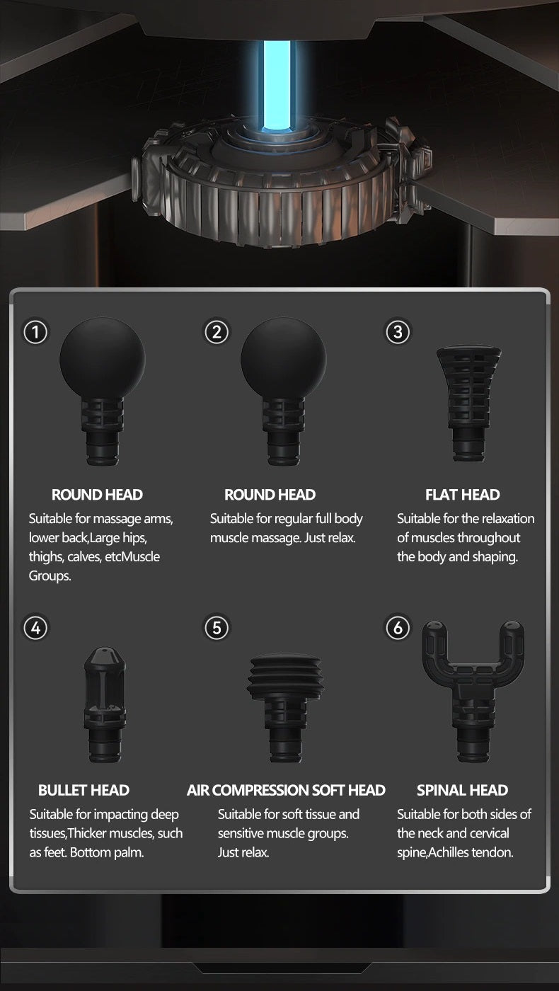 Professional Deep Relaxation Massage Gun LCD Display.